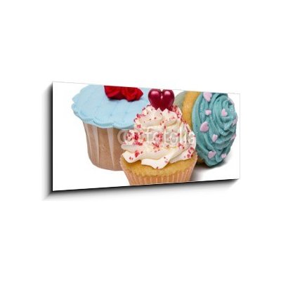 Skleněný obraz 1D panorama - 120 x 50 cm - original and creative cupcake designs originální a kreativní design košíčku – Hledejceny.cz