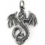Megalith VZDUŠNÝ DRAK stříbrný přívěsek P40943 – Zboží Mobilmania