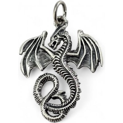 Megalith VZDUŠNÝ DRAK stříbrný přívěsek P40943 – Zboží Mobilmania