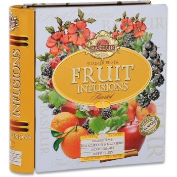 Basilur Fruit Infusions Book Summer Fiesta plech 32 x 1.8 g