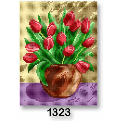 Stoklasa Vyšívací předloha 70246 1323 květiny 1 červené tulipány 18x24cm – Hledejceny.cz
