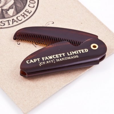 Captain Fawcett skládací hřeben na knír 11,5 cm