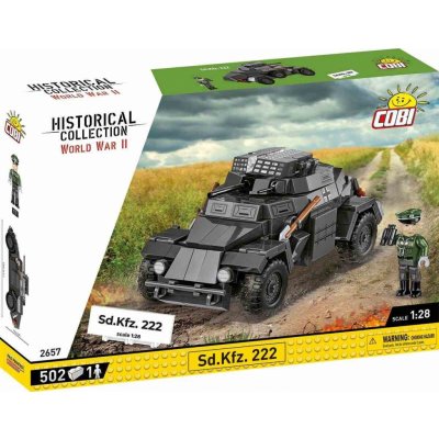 COBI 2657 World War II Německé obrněné vozidlo Sd.Kfz. 222 1:28 – Hledejceny.cz