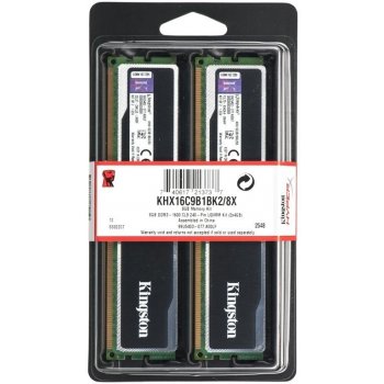 Kingston HyperX black Series DDR3 8GB 1600MHz CL9 (2x4GB) XMP KHX16C9B1BK2/8X