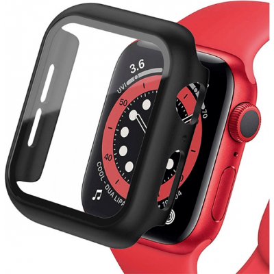 SES 2v1 Kryt s ochranným sklem na Apple Watch Apple Watch 40 mm 6.série - černý 8647 – Hledejceny.cz