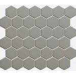 The Mosaic Factory šedá matná protiskluzná hexagon 5,1 x 5,9 cm 1ks – Zboží Mobilmania