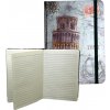 Poznámkový blok EDEN Zápisník s gumičkou Pisa 14,5 x 21 cm