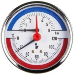 Steno Termomanometr 0-6bar, 0-120°C,1/2" zadní vývod 1456 – Zboží Mobilmania