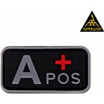 Krevní skupina 0- 0+ A- A+ B- B+ AB- AB+ Plastová nášivka na suchý zip, PVC 3D Velcro Patch krevní skupina: A+ – Zboží Mobilmania