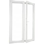 Aluplast dvoukřídlé balkonové dveře bílá Pravé 130 x 210 cm – Hledejceny.cz