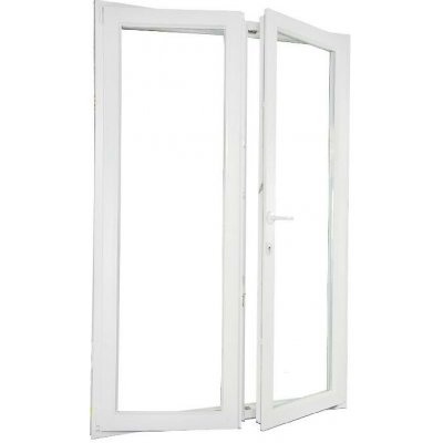 Aluplast dvoukřídlé balkonové dveře bílá Pravé 130 x 210 cm – Hledejceny.cz