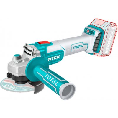 TOTAL Bruska úhlová AKU, 115mm, Brushless, 20V Li-ion, 2000mAh, industrial, bez baterie a nabíječky EXTTAGLI201158 – Hledejceny.cz