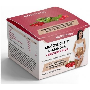 MOVit Močové cesty D-Manóza+Brusinky PLUS 30 sáčků