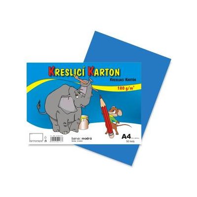 Karton barevný kreslicí A4 210 x 297mm 50 listů/180g světle modrý – Zboží Mobilmania