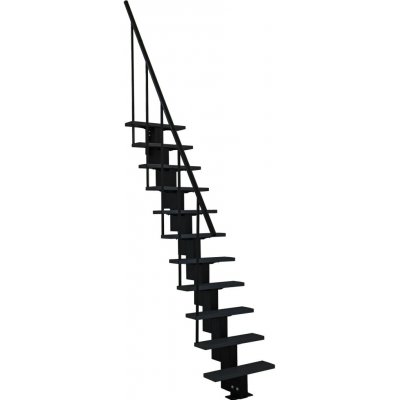 Minka STAIRS Přímé modulové schodiště Happy černé, 275 cm – Zboží Mobilmania