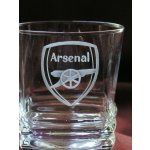 Rytiskla cz dekor arsenal fc 01 logo fotbalového klubu na sklenice a půllitry např 500 ml