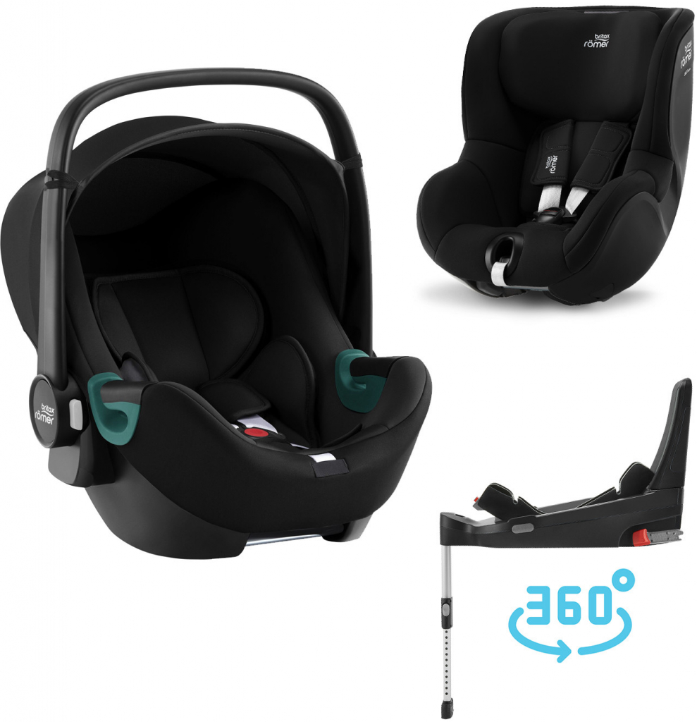 BRITAX RÖMER set Baby-Safe 3 i-Size+Flex Base 5Z+Dualfix 3 i-Size 2023 Space Black