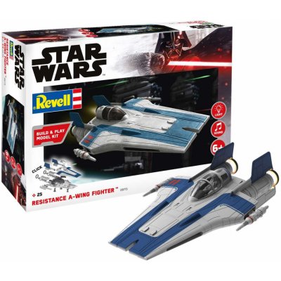 Revell Star Wars Resistance A wing Fighter světelné a zvukové efekty Build & Play SW 06773 modrá 1:44