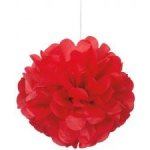 Unique Dekorační závěsný pom pom červený 40cm – Zboží Dáma