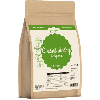 GreenFood Nutrition Ovesné vločky bezlepkové 650 g – Zboží Mobilmania