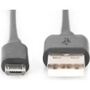 usb kabel Digitus AK-300110-030-S USB 2.0 A samec na USB micro B samec, 2x stíněný, 3m