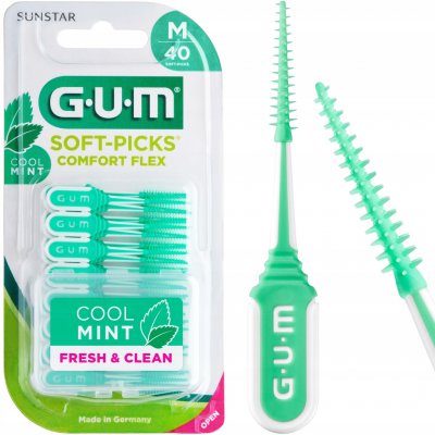 GUM Soft-Picks Regular masážní mezizubní kartáčky s fluoridy ISO 1 40 ks – Hledejceny.cz