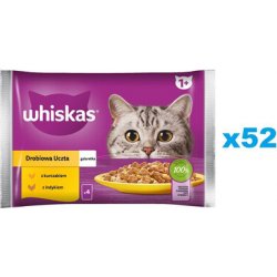 Whiskas Adult Poultry Feast s kuřecím a krůtím masem v želé 52 x 85 g