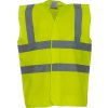 Pracovní oděv YOKO Výstražná vesta Fluo Band 2+ na suchý zip s oboustrannými reflexními pásky Žlutá