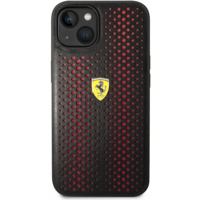 Pouzdro Ferrari PU Leather Perforated iPhone 14 Red