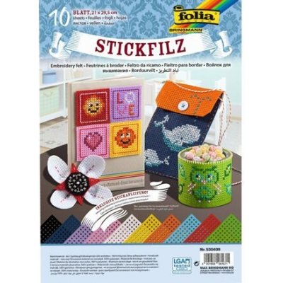 Perforovaný filc k vyšívání 10 listů – Zboží Dáma