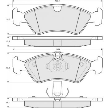 Brzdové destičky, sada - STARLINE - BD S048, 1605808, 90399495 - OPEL ASTRA F sedan 4dv. 1.6 i 16V (1598ccm/74kW/100HP)