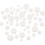 BD-Tova Půlkuličky z buničiny s dírkou 12 mm bílá 50 ks – Hledejceny.cz