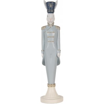 Dekorace figurka bílý králík v modrém obleku 11*11*45 cm – Hledejceny.cz