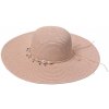 Klobouk Dámský klobouk s mušličkami růžový