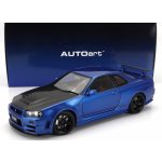 Autoart Nissan Skyline Gt r (r34) Z tune 2002 Bayside Blue Carbon 1:18 – Hledejceny.cz