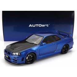 Autoart Nissan Skyline Gt r r34 Z tune 2002 Bayside Blue Carbon 1:18