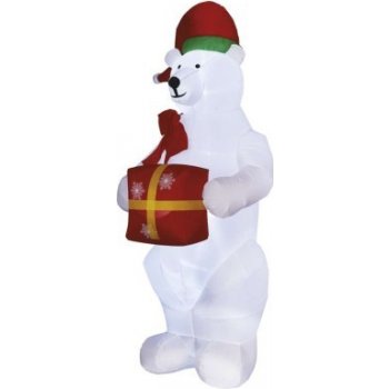 Emos DCFC15 LED lední medvěd s dárkem nafukovací 240 cm