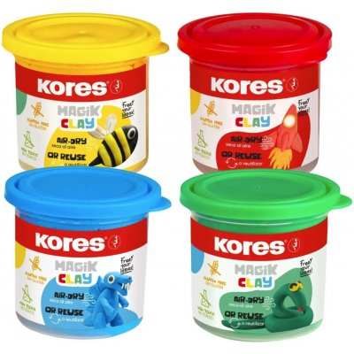 KORES Modelovací hmota MAGIC CLAY PASTEL set 4 barvy á 40g – Sleviste.cz