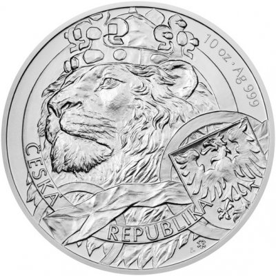 Česká mincovna Stříbrná investiční mince Český lev 2025 stand 10 oz – Sleviste.cz