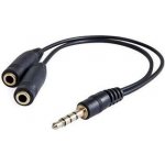 Audio Redukce, Jack, Jack (3,5 mm) M (4-pólový)-Jack (3,5mm) 2x F, 0.2, stereo, černá - 61250 – Hledejceny.cz