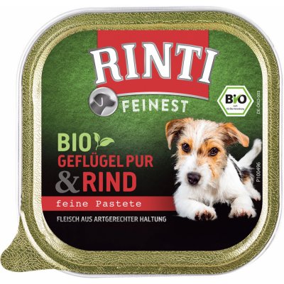 Rinti Feinest Bio Pur s drůbežím a hovězím masem 22 x 150 g – Zboží Mobilmania