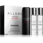 Chanel Allure Sport EDC 3 x 20 ml pro muže dárková sada – Hledejceny.cz