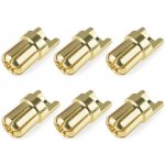 TEAM CORALLY Bullit konektor 6.5mm samec s drážkou pozlacený 6 ks – Zboží Dáma