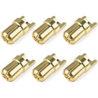 TEAM CORALLY Bullit konektor 6.5mm samec s drážkou pozlacený 6 ks – Zboží Dáma