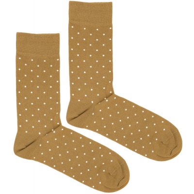 Bubibubi ponožky s puntíky Hořčicové