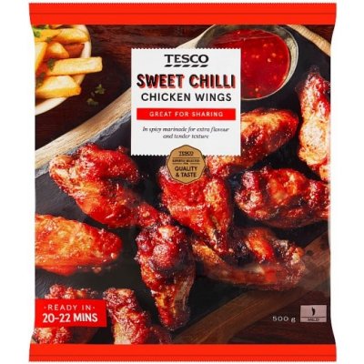 Tesco Kuřecí křídla ve sladké chilli marinádě 500 g – Sleviste.cz