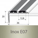 Profil Team Schodová hrana inox E07 36x20mm 1,2 m – Zbozi.Blesk.cz