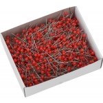 Galanterie Špendlíky s plastovou hlavičkou 1000 ks, červené – Zboží Dáma