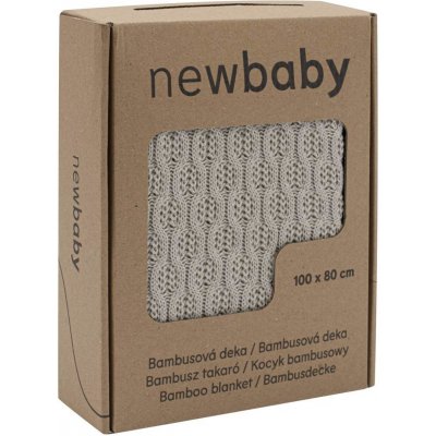 New Baby Bambusová pletená deka se vzorem light grey – Zboží Mobilmania
