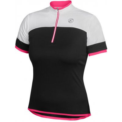 Dámský letní cyklistický dres ETAPE CLARA, černá/růžová Velikost: XL